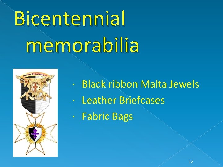 Bicentennial memorabilia Black ribbon Malta Jewels Leather Briefcases Fabric Bags 12 