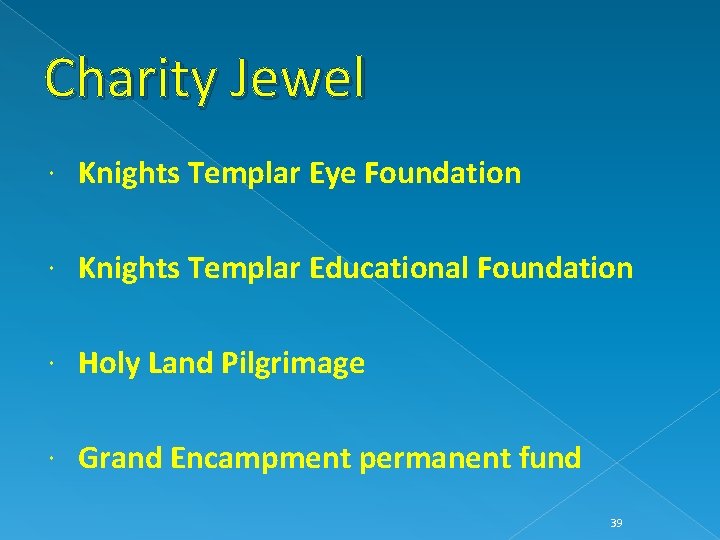 Charity Jewel Knights Templar Eye Foundation Knights Templar Educational Foundation Holy Land Pilgrimage Grand