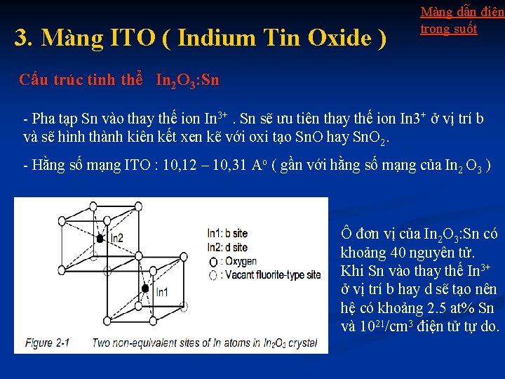 3. Màng ITO ( Indium Tin Oxide ) Màng dẫn điện trong suốt Cấu