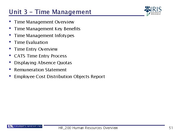 Unit 3 – Time Management • Time Management Overview • Time Management Key Benefits