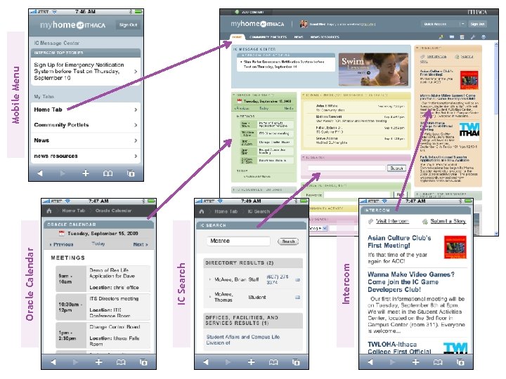 Intercom IC Search Oracle Calendar Mobile Menu 