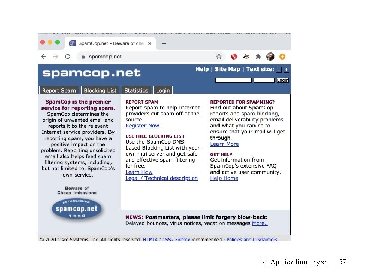 2: Application Layer 57 