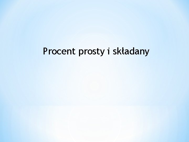 Procent prosty i składany 