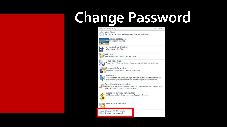 Change Password Change Password