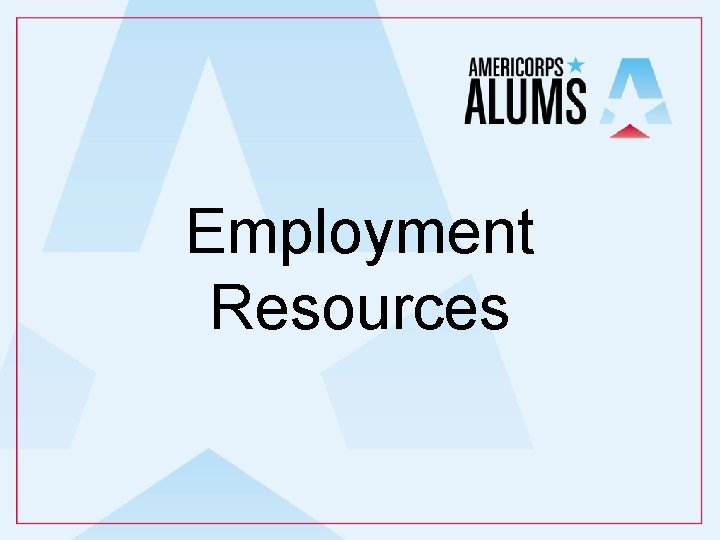 Employment Resources 