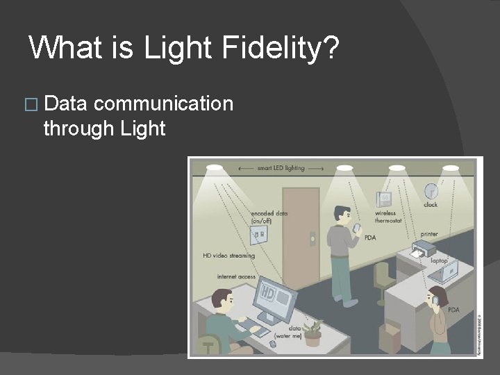 What is Light Fidelity? � Data communication through Light 