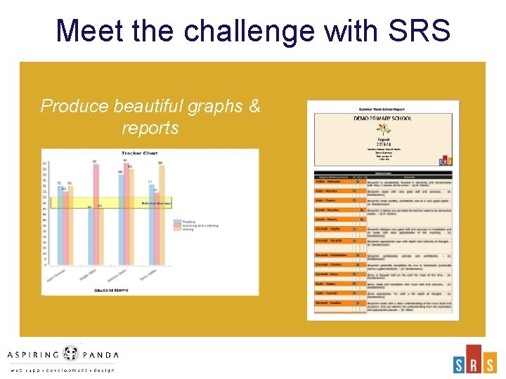 Meet the challenge with SRS Produce beautiful graphs & reports 