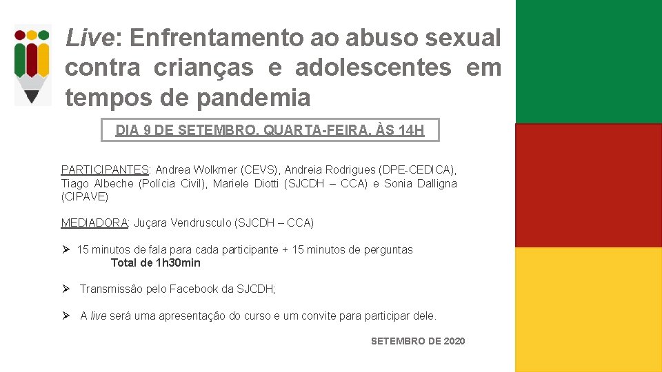 Live: Enfrentamento ao abuso sexual contra crianças e adolescentes em tempos de pandemia DIA