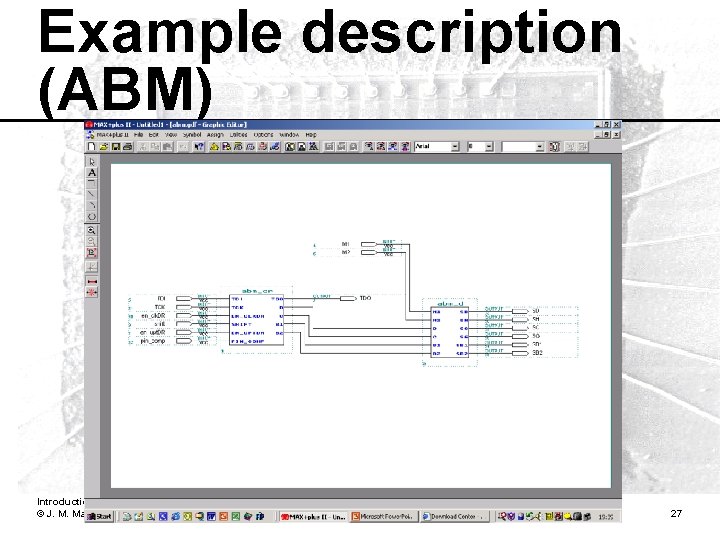 Example description (ABM) Introduction to design for test techniques – The IEEE 1149. 4