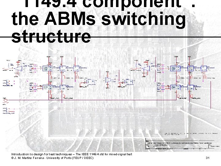 “ 1149. 4 component”: the ABMs switching structure Introduction to design for test techniques