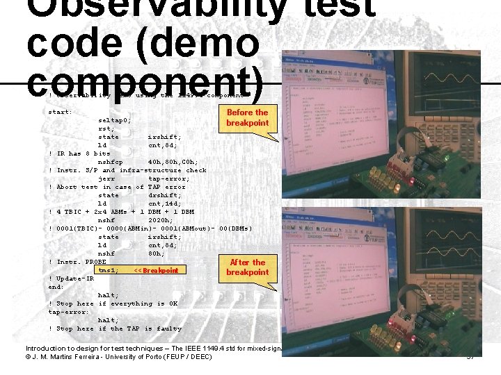 Observability test code (demo component) ! Observability demo using the 1149. 4 component start: