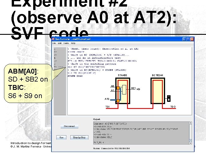 Experiment #2 (observe A 0 at AT 2): SVF code ABM[A 0]: SD +