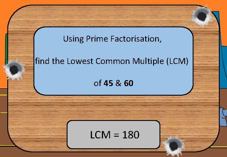 Using Prime Factorisation, find the Lowest Common Multiple (LCM) of 45 & 60 LCM