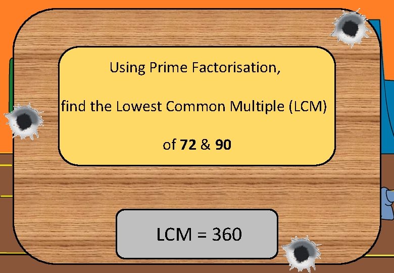 Using Prime Factorisation, find the Lowest Common Multiple (LCM) of 72 & 90 LCM