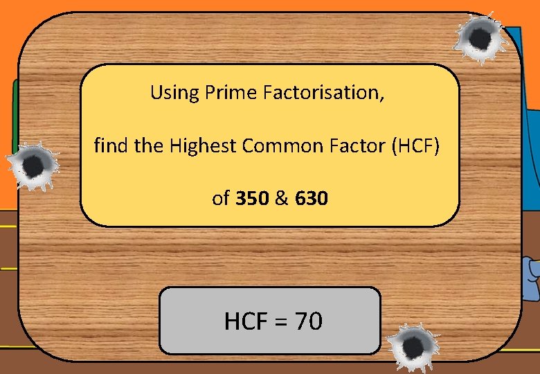 Using Prime Factorisation, find the Highest Common Factor (HCF) of 350 & 630 HCF
