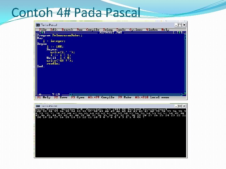 Contoh 4# Pada Pascal 