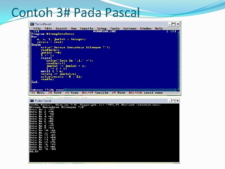 Contoh 3# Pada Pascal 