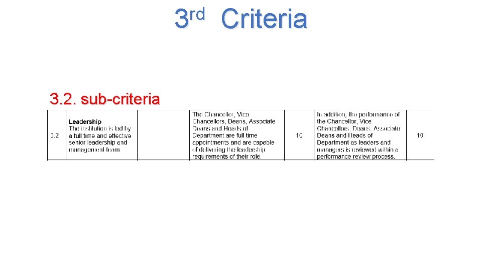 rd 3 3. 2. sub-criteria Criteria 