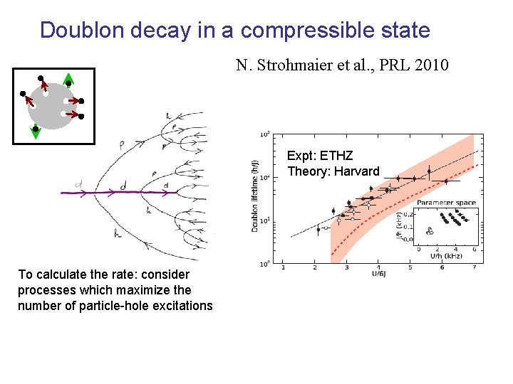 Doublon decay in a compressible state N. Strohmaier et al. , PRL 2010 Expt: