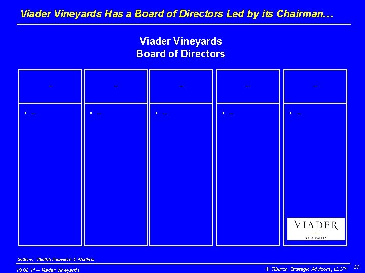 Viader Vineyards Has a Board of Directors Led by its Chairman… Viader Vineyards Board
