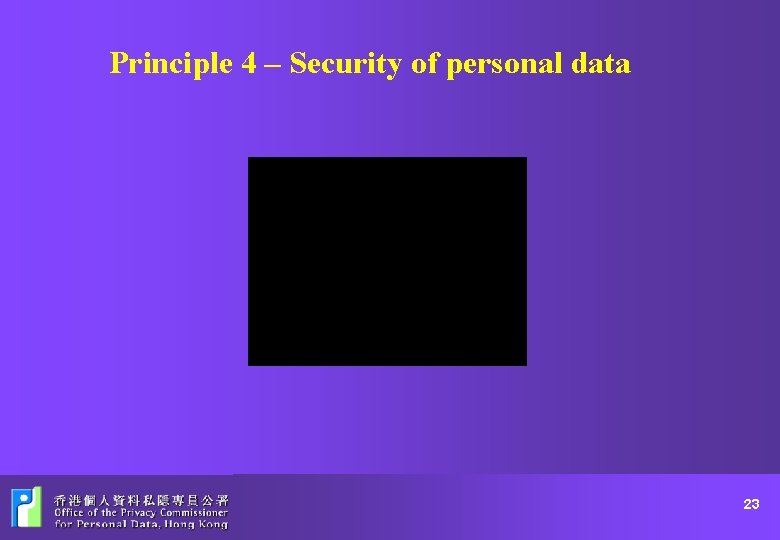 Principle 4 – Security of personal data 23 