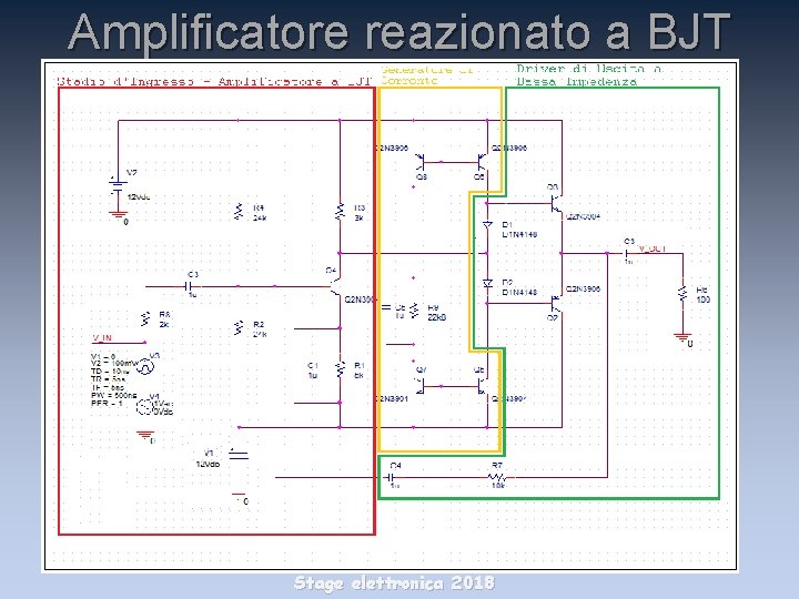 Amplificatore reazionato a BJT Stage elettronica 2018 