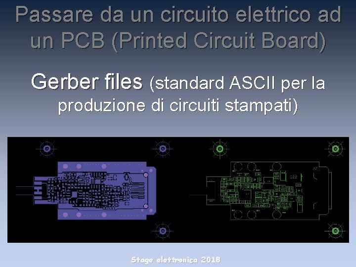 Passare da un circuito elettrico ad un PCB (Printed Circuit Board) Gerber files (standard