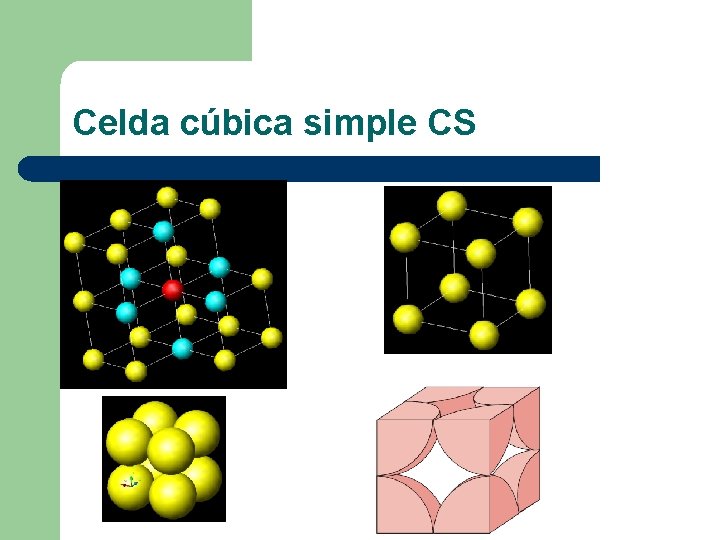 Celda cúbica simple CS 