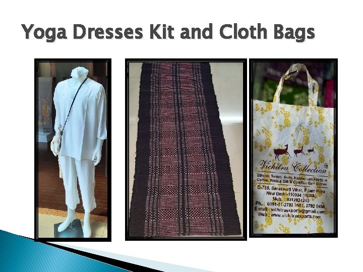 Yoga Dresses Kit and Cloth Bags 