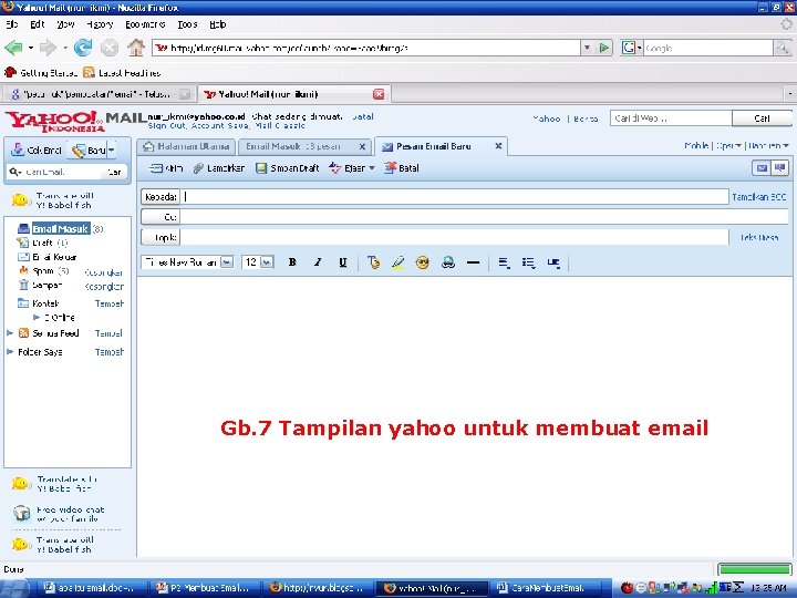 Gb. 7 Tampilan yahoo untuk membuat email 