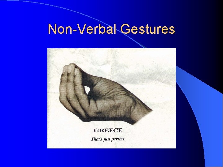 Non-Verbal Gestures 