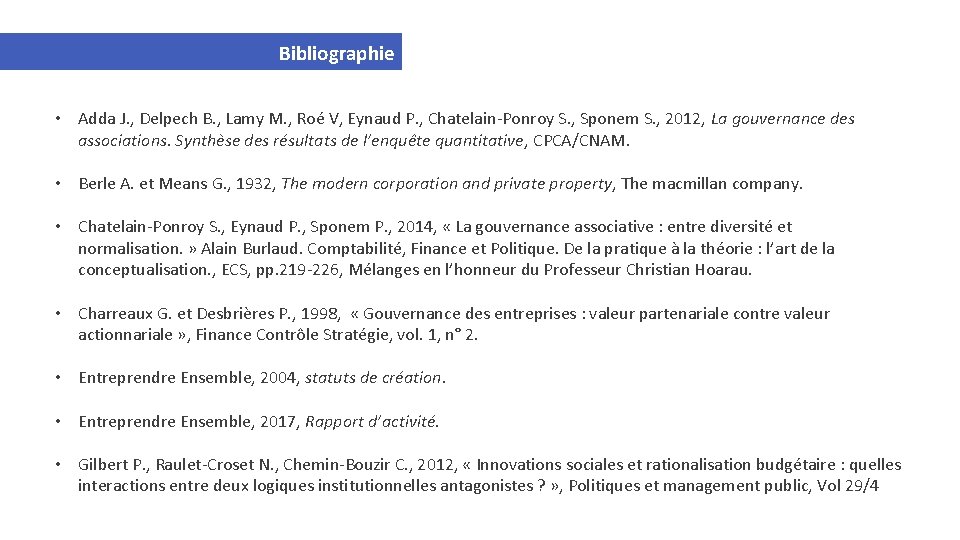 Bibliographie • Adda J. , Delpech B. , Lamy M. , Roé V, Eynaud