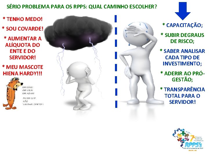 SÉRIO PROBLEMA PARA OS RPPS: QUAL CAMINHO ESCOLHER? * TENHO MEDO! * SOU COVARDE!