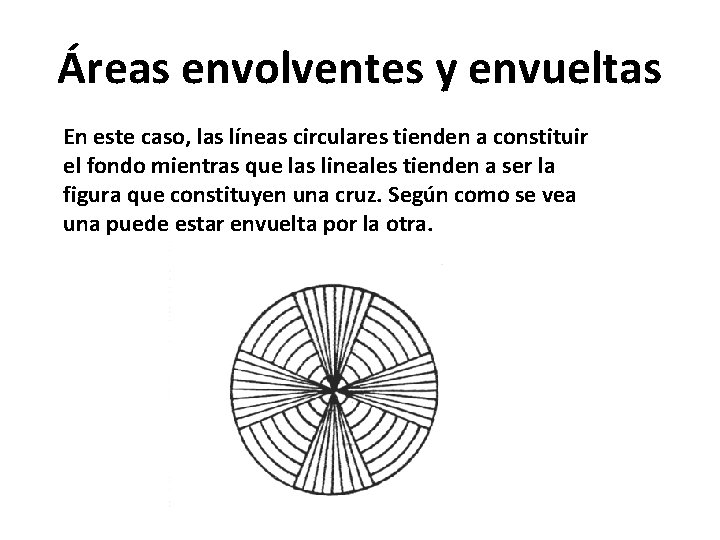 Áreas envolventes y envueltas En este caso, las líneas circulares tienden a constituir el