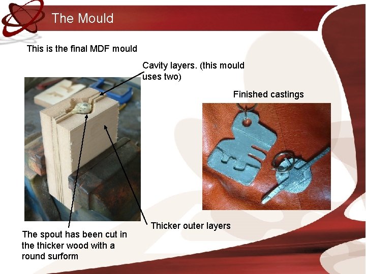 The Mould This is the final MDF mould Cavity layers. (this mould uses two)