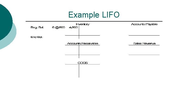 Example LIFO 