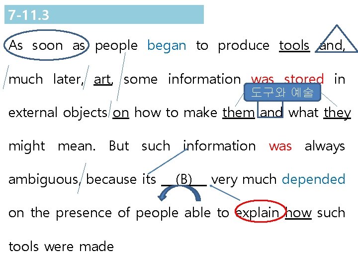 7 -11. 3 As soon as people began to produce tools and, much later,