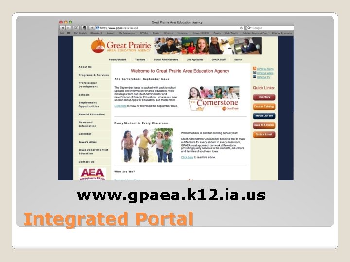 www. gpaea. k 12. ia. us Integrated Portal 