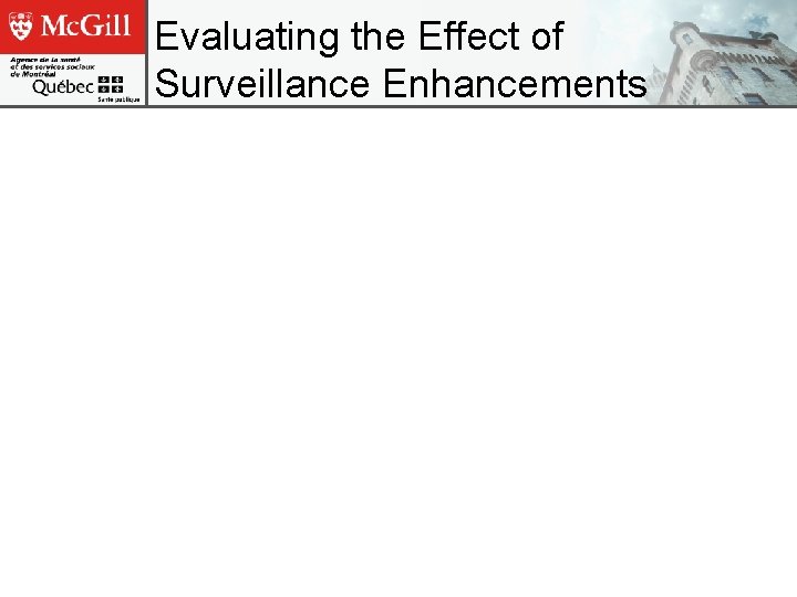Evaluating the Effect of Surveillance Enhancements 