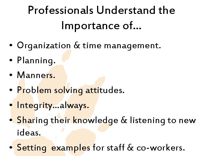 Professionalism in the Workplace What is it A