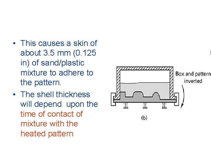  • This causes a skin of about 3. 5 mm (0. 125 in)