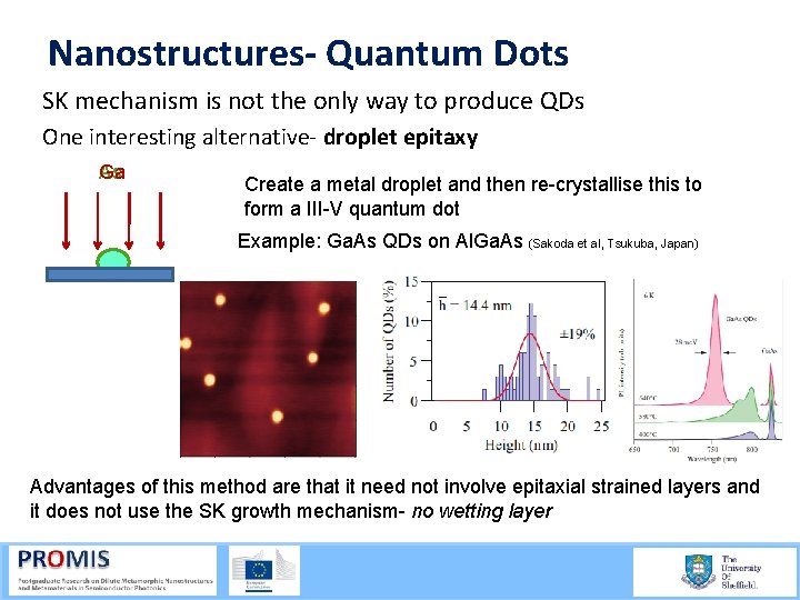 Nanostructures- Quantum Dots SK mechanism is not the only way to produce QDs One