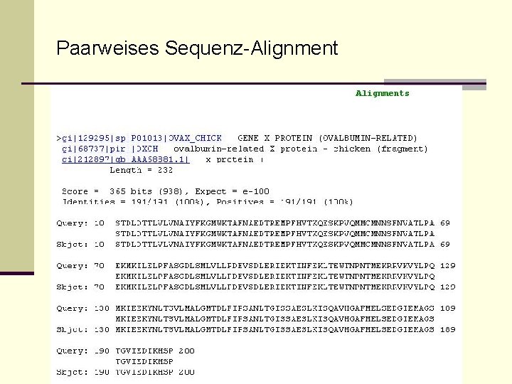 Paarweises Sequenz-Alignment 