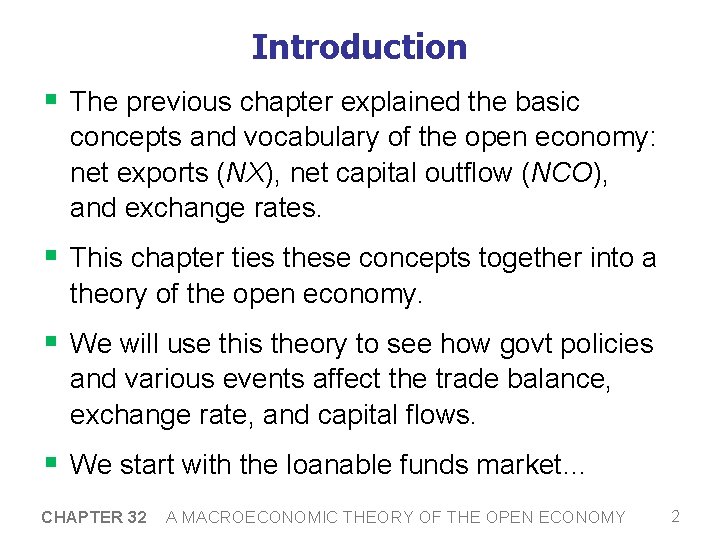 Introduction § The previous chapter explained the basic concepts and vocabulary of the open