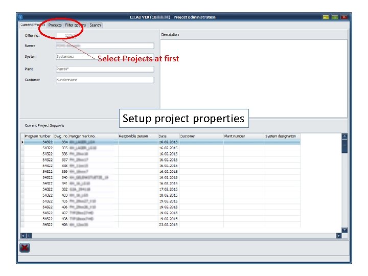 Select Projects at first Setup project properties 