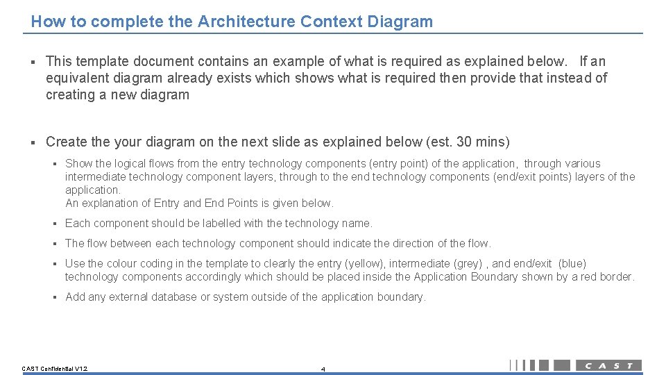 Confidential How to complete the Architecture Context Diagram § This template document contains an