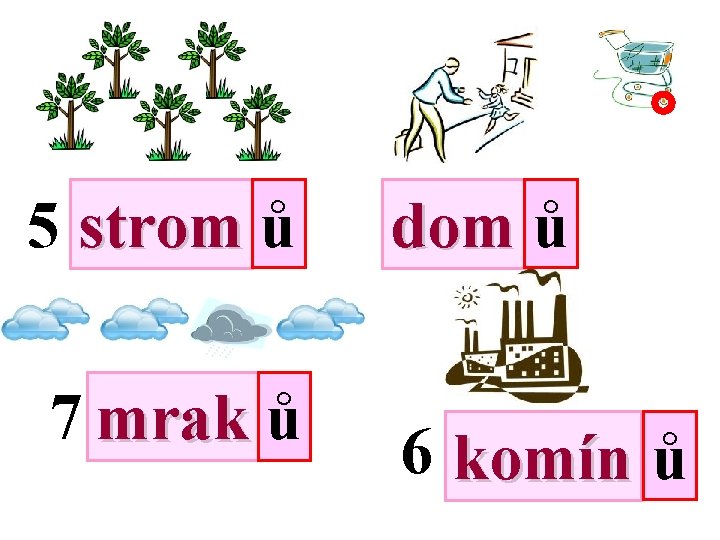 5 strom ů 7 mrak ů dom ů 6 komín ů 