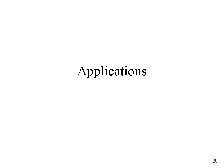 Applications 28 