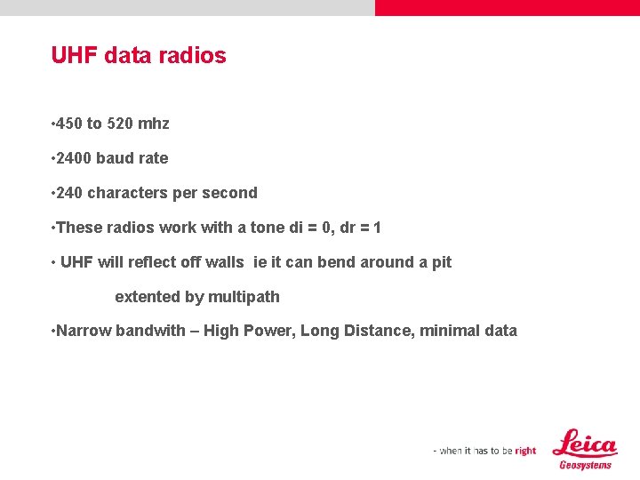 UHF data radios • 450 to 520 mhz • 2400 baud rate • 240