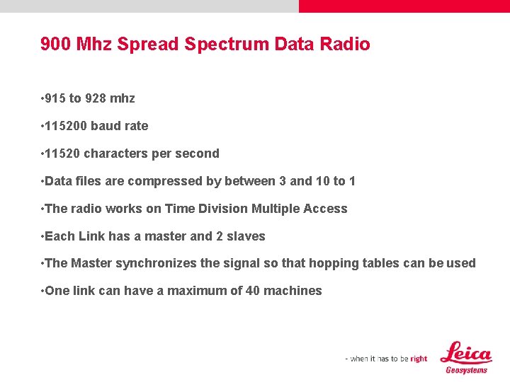 900 Mhz Spread Spectrum Data Radio • 915 to 928 mhz • 115200 baud